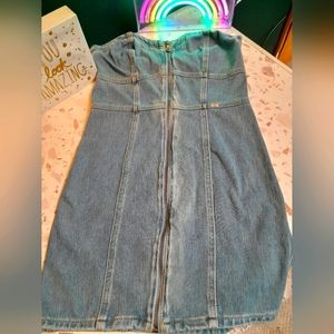 Obey stretchy denim dress size S/M, Never worn